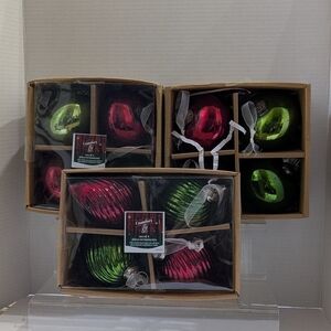 Red and Green Holiday Ornaments